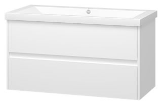 Подвесная тумба под раковину Misty Алиса 100см белый